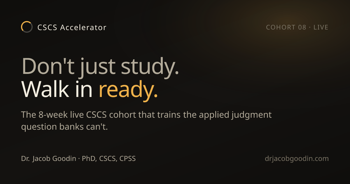 Dr. Jacob Goodin — Professor, sport physiologist, coach & educator